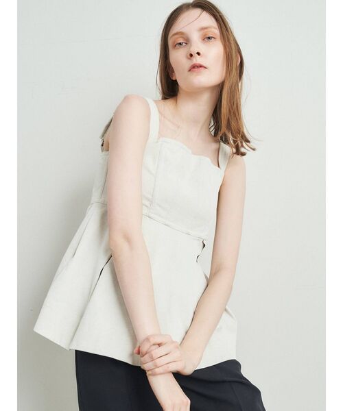 ELENDEEK（エレンディーク）の「タンクビスチェチュニック【セットアップ対応可能】（キャミソール・レディース・ブラック/インディゴブルー/ベージュ・FREE）」の13枚目の写真