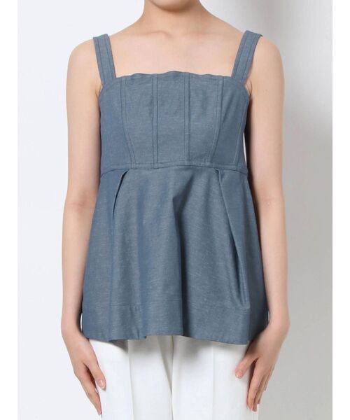 ELENDEEK（エレンディーク）の「タンクビスチェチュニック【セットアップ対応可能】（キャミソール・レディース・ブラック/インディゴブルー/ベージュ・FREE）」の18枚目の写真