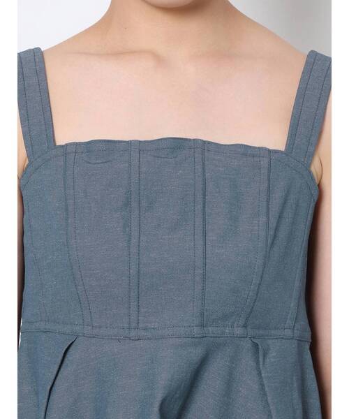 ELENDEEK（エレンディーク）の「タンクビスチェチュニック【セットアップ対応可能】（キャミソール・レディース・ブラック/インディゴブルー/ベージュ・FREE）」の21枚目の写真