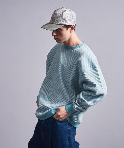 MONKEY TIME（モンキータイム）の「＜monkey time＞ MIX WAFFLE CREW NECK/カットソー（Tシャツ/カットソー・メンズ・ターコイズブルー/ライトピンク・S/M/L/XL）」の13枚目の写真