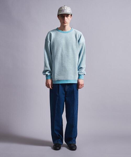 MONKEY TIME（モンキータイム）の「＜monkey time＞ MIX WAFFLE CREW NECK/カットソー（Tシャツ/カットソー・メンズ・ターコイズブルー/ライトピンク・S/M/L/XL）」の14枚目の写真