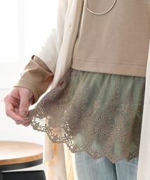 n'OrLABEL | 『裾レースレイヤードロンT』(Tシャツ/カットソー)