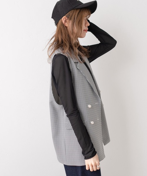 OLIVE des OLIVE（オリーブデオリーブ）の「メロウシアーインナー（Tシャツ/カットソー・レディース・オフホワイト/グレー/ブラック・FREE）」の7枚目の写真