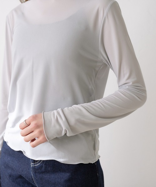 OLIVE des OLIVE（オリーブデオリーブ）の「メロウシアーインナー（Tシャツ/カットソー・レディース・オフホワイト/グレー/ブラック・FREE）」の16枚目の写真