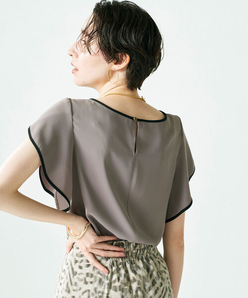 NOLLEY’S Sophi（ノーリーズソフィ）の「◇【WEB限定】パイピングブラウス（シャツ/ブラウス・レディース・ホワイト系その他4/ブラック系その他3/ベージュ系その他3/ブルー系その他3・38）」の10枚目の写真