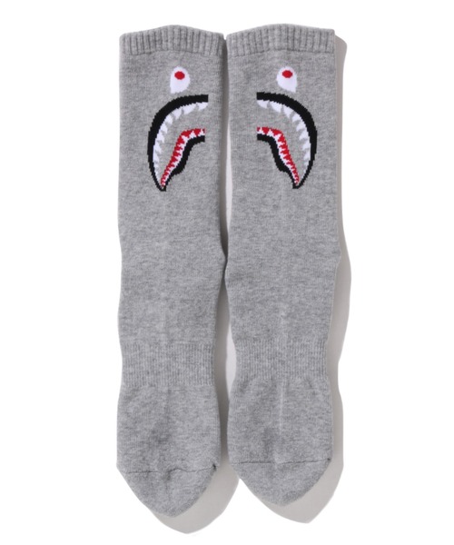 A BATHING APE（アベイシングエイプ）の「SHARK SOCKS M（ソックス/靴下・メンズ・ホワイト/ブラック/グレー・SMALL/MEDIUM/LARGE）」の9枚目の写真