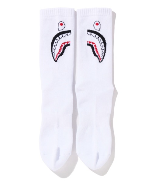 A BATHING APE（アベイシングエイプ）の「SHARK SOCKS M（ソックス/靴下・メンズ・ホワイト/ブラック/グレー・SMALL/MEDIUM/LARGE）」の5枚目の写真
