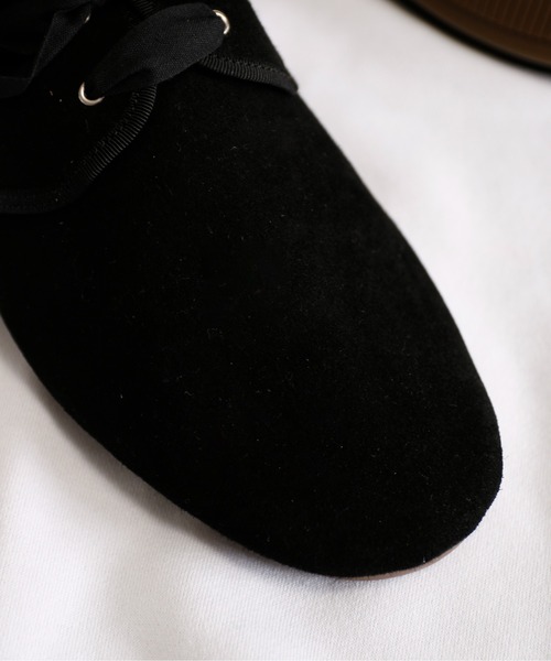 SPACE CRAFT(スペースクラフト)の「SPACE CRAFT スペースクラフト / RIBBON SHOES 2WAYレースアップフラットシューズ リボンシューズ / SC-426(バレエシューズ・レディース・グレー/ブラック・26cm/23cm/24cm/27cm/25cm)」の9枚目の写真