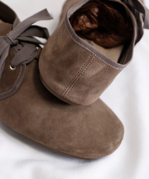 SPACE CRAFT(スペースクラフト)の「SPACE CRAFT スペースクラフト / RIBBON SHOES 2WAYレースアップフラットシューズ リボンシューズ / SC-426(バレエシューズ・レディース・グレー/ブラック・26cm/23cm/24cm/27cm/25cm)」の4枚目の写真