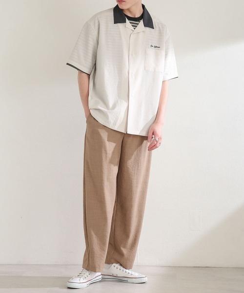 SENSE OF PLACE by URBAN RESEARCH（センスオブプレイスバイアーバンリサーチ）の「『セットアップ対応』 リネンライクタックワイドパンツ（スラックス・メンズ・チャコールグレー/ベージュ/グリーン/アイボリー・SMALL/MEDIUM/LARGE）」の19枚目の写真