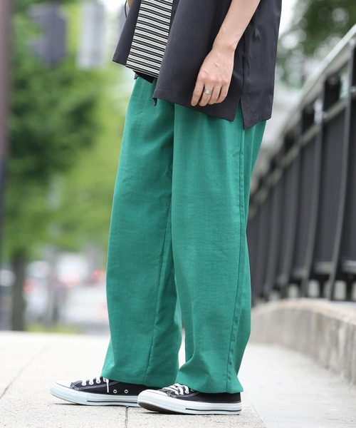 SENSE OF PLACE by URBAN RESEARCH（センスオブプレイスバイアーバンリサーチ）の「『セットアップ対応』 リネンライクタックワイドパンツ（スラックス・メンズ・チャコールグレー/ベージュ/グリーン/アイボリー・SMALL/MEDIUM/LARGE）」の20枚目の写真