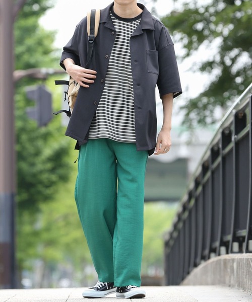 SENSE OF PLACE by URBAN RESEARCH（センスオブプレイスバイアーバンリサーチ）の「『セットアップ対応』 リネンライクタックワイドパンツ（スラックス・メンズ・チャコールグレー/ベージュ/グリーン/アイボリー・SMALL/MEDIUM/LARGE）」の22枚目の写真