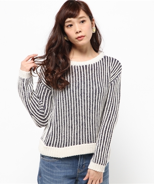 ROSE BUD(ローズバッド)の「LK-15135 C/N CROPPED P/O(ニット/セーター・レディース・ミックスグレー/アイボリー・ONE SIZE)」の13枚目の写真