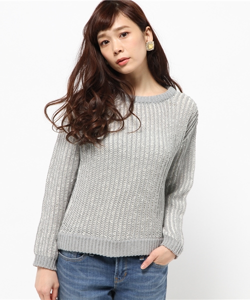 ROSE BUD(ローズバッド)の「LK-15135 C/N CROPPED P/O(ニット/セーター・レディース・ミックスグレー/アイボリー・ONE SIZE)」の12枚目の写真