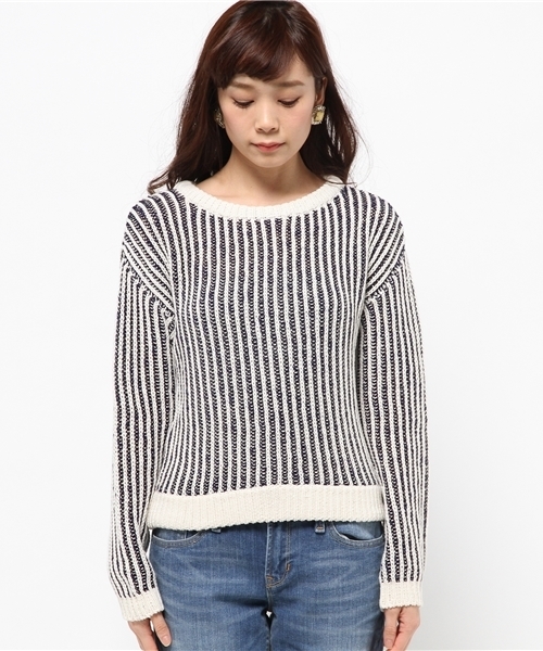 ROSE BUD(ローズバッド)の「LK-15135 C/N CROPPED P/O(ニット/セーター・レディース・ミックスグレー/アイボリー・ONE SIZE)」の11枚目の写真