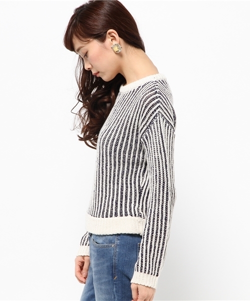 ROSE BUD(ローズバッド)の「LK-15135 C/N CROPPED P/O(ニット/セーター・レディース・ミックスグレー/アイボリー・ONE SIZE)」の10枚目の写真