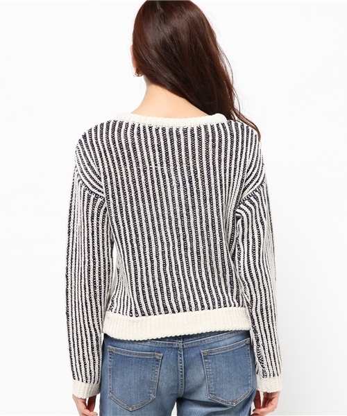 ROSE BUD(ローズバッド)の「LK-15135 C/N CROPPED P/O(ニット/セーター・レディース・ミックスグレー/アイボリー・ONE SIZE)」の9枚目の写真