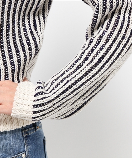 ROSE BUD(ローズバッド)の「LK-15135 C/N CROPPED P/O(ニット/セーター・レディース・ミックスグレー/アイボリー・ONE SIZE)」の6枚目の写真