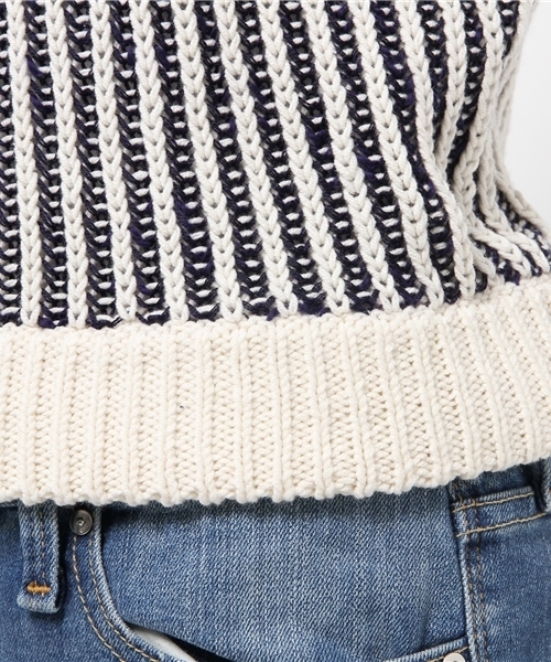ROSE BUD(ローズバッド)の「LK-15135 C/N CROPPED P/O(ニット/セーター・レディース・ミックスグレー/アイボリー・ONE SIZE)」の5枚目の写真