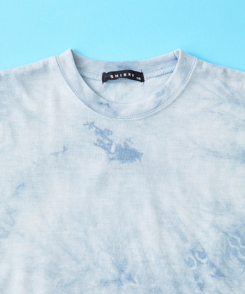 SHISKY（シスキー）の「SHISKY / シスキー ビックシルエット タイダイ染め クルーネックＴシャツ 半袖 キッズ（Tシャツ/カットソー・キッズ・ネイビー/ブラック/パープル/モカ/ミント/サックスブルー/ピンク/オレンジ・140/160/130/120/150/110）」の9枚目の写真
