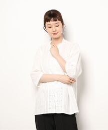 Samansa Mos2 | ドビーレースパッチワークブラウス(シャツ/ブラウス)