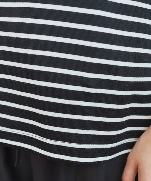 CHILD WOMAN（チャイルドウーマン）の「無地＆ボーダーポンチ ポロプルオーバー（ポロシャツ・レディース・その他/アイボリー/ブラック・FREE）」の18枚目の写真