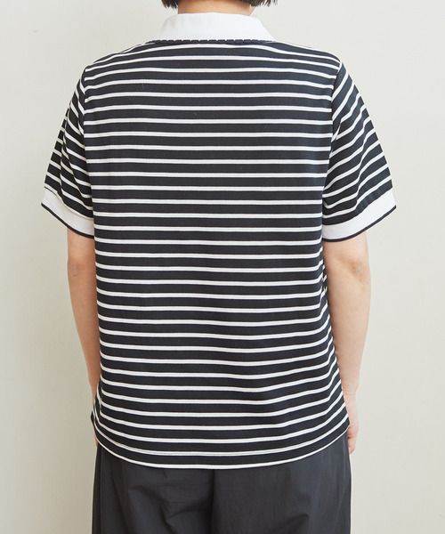 CHILD WOMAN（チャイルドウーマン）の「無地＆ボーダーポンチ ポロプルオーバー（ポロシャツ・レディース・その他/アイボリー/ブラック・FREE）」の14枚目の写真