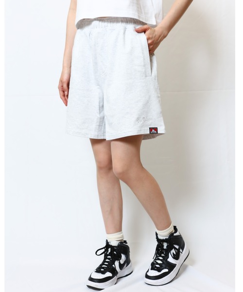BEN DAVIS(ベンデイビス)の「《BEN DAVIS》Ladies Mini Pile Shorts(スウェットパンツ・レディース・ヘザーグレー/ブラック/アッシュグレー/ネイビー・FREE)」の1枚目の写真