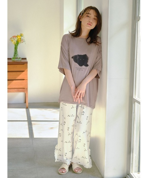 SNIDEL HOME（スナイデルホーム）の「ネコTシャツ（ルームウェア