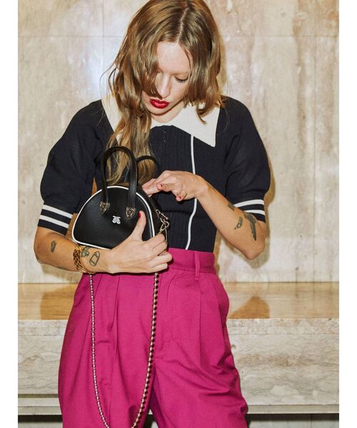 jouetie（ジュエティ）の「ピンタックバイカラーサマーニット（ニット