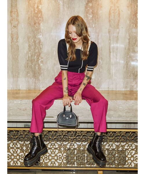 jouetie（ジュエティ）の「ピンタックバイカラーサマーニット（ニット