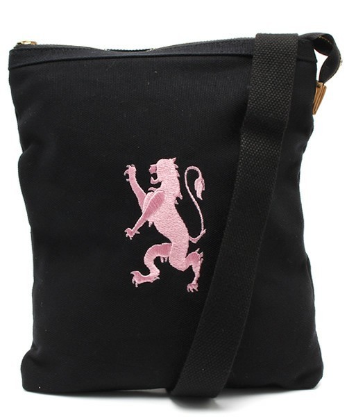 GIORDANO（ジョルダーノ）の「[GIORDANO]ライオン刺繍キャンバスショルダーバッグ (2015年モデル）（ショルダーバッグ・メンズ・ブラック/ブラック系その他/グリーン/カーキ/ネイビー/パープル/ピンク・FREE）」の2枚目の写真