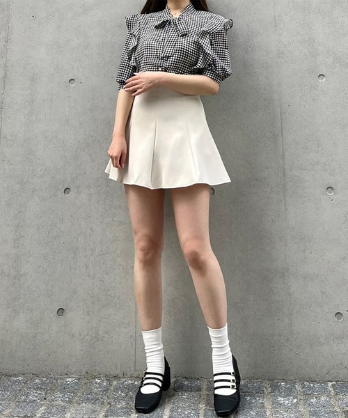 Crea titty&Co. PETIT(クレアティティーアンドコープチ)の「【Crea titty&Co.PETIT】チドリリボン半袖ブラウス(シャツ/ブラウス・レディース・マルチ・FREE)」の6枚目の写真
