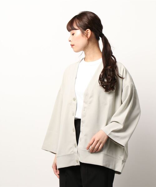 セール】梨地 オーバーサイズカーディガン（カーディガン/ボレロ