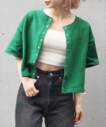 tiptop | スナップボタン半袖カーディガン(カーディガン/ボレロ)