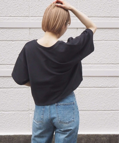 tiptop（ティップトップ）の「スナップボタン半袖カーディガン（カーディガン/ボレロ・レディース・ブラック/グレー/ピンク/ライトグリーン/ライトピンク/レッド/グリーン/オフホワイト/エンジ・FREE）」の13枚目の写真