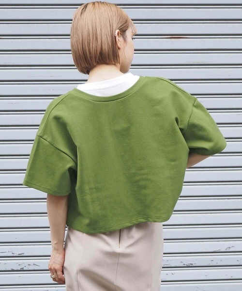 tiptop（ティップトップ）の「スナップボタン半袖カーディガン（カーディガン/ボレロ・レディース・ブラック/グレー/ピンク/ライトグリーン/ライトピンク/レッド/グリーン/オフホワイト/エンジ・FREE）」の21枚目の写真