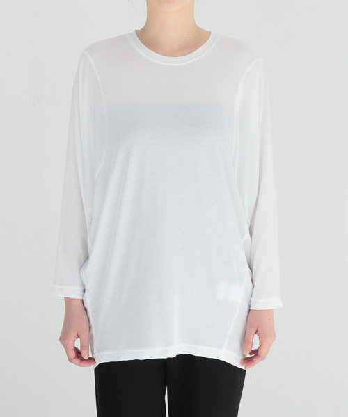 エーピーストゥディオ 22SS ワイドスリーブTシャツ カットソー 長袖 白 AP STUDIO（エーピーストゥディオ）の「ワイドスリーブTシャツ（T