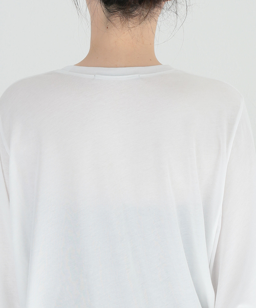 エーピーストゥディオ 22SS ワイドスリーブTシャツ カットソー 長袖 白 ワイドスリーブTシャツ（Tシャツ/カットソー）｜AP STUDIO（エーピー
