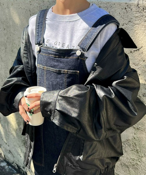 byYOUANCE(バイユアンス)の「イージーフレアサロペット(サロペット/オーバーオール・レディース・ホワイト/ブラック/インディゴブルー・FREE)」の22枚目の写真