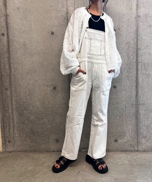 byYOUANCE(バイユアンス)の「イージーフレアサロペット(サロペット/オーバーオール・レディース・ホワイト/ブラック/インディゴブルー・FREE)」の11枚目の写真