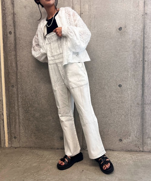 byYOUANCE(バイユアンス)の「イージーフレアサロペット(サロペット/オーバーオール・レディース・ホワイト/ブラック/インディゴブルー・FREE)」の12枚目の写真