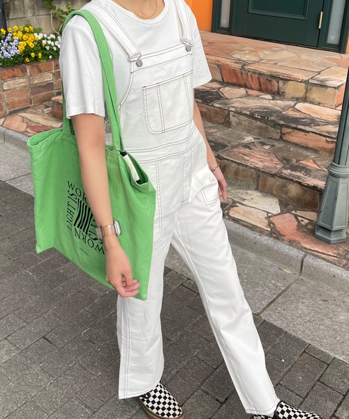 byYOUANCE(バイユアンス)の「イージーフレアサロペット(サロペット/オーバーオール・レディース・ホワイト/ブラック/インディゴブルー・FREE)」の14枚目の写真