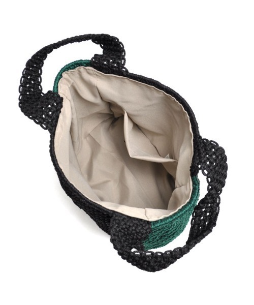 CLEDRAN(クレドラン)の「CL3382 HAND KNIT TOTE 手編み アクリルロープ ショッパー(ショルダーバッグ・レディース・ブラック/ベージュ/グレー/グリーン・FREE)」の11枚目の写真