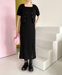 LOWRYS FARM | カットキャミ＊カーディガン２Ｐワンピース　294315(ワンピース)