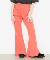 X-girl | LETTUCE EDGE FLARE EASY PANTS/フレアパンツ ウエストゴムパンツ カラーパンツ イージーパンツ(その他パンツ)