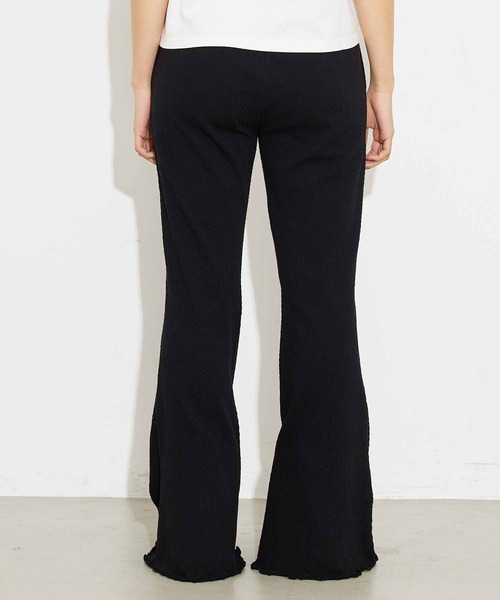 X-girl(エックスガール)の「LETTUCE EDGE FLARE EASY PANTS/フレアパンツ ウエストゴムパンツ カラーパンツ イージーパンツ(その他パンツ・レディース・ピンク/ライトグリーン/ブラック・M/S)」の12枚目の写真