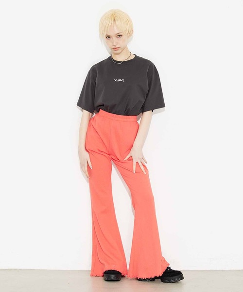 X-girl フレアーワークパンツ X-girl 【SALE!!】 【 エックスガール 】 CROCHET RUFFLE PANTS