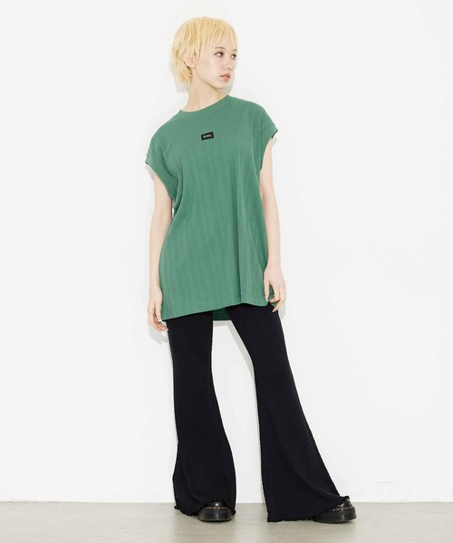 エックスガール　ローライズイージーフレアパンツ X-girl（エックスガール）の「MULTI PATTERN EASY FLARE PANTS 2