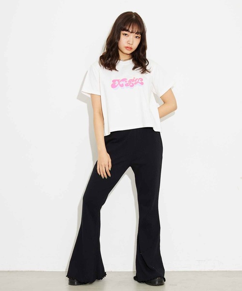 X-girl フレアーワークパンツ X-girl パンツ MILITARY FLARE PANTS レディース : ZOZOTOWN